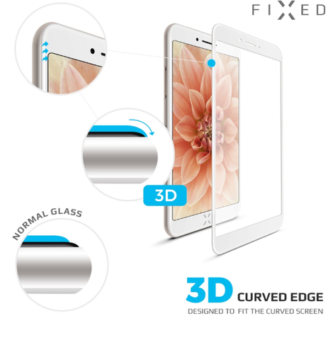 Ochranné tvrdené sklo FIXED 3D Full-Cover pre Apple iPhone 6/6S, biele